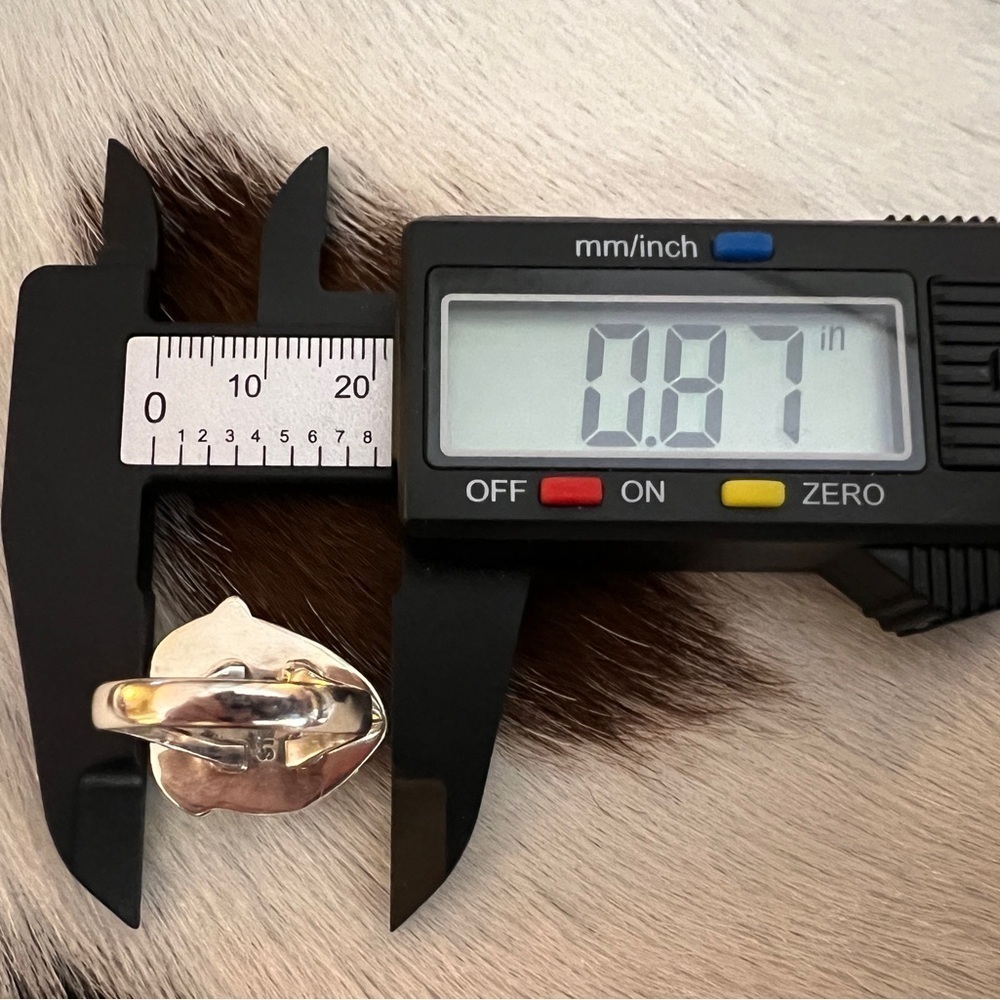 ❤️ Spiny Oyster Navajo Decorative Feather Sterling Silver Ring Size 8.75 - 7.5G - Picture 11 of 14